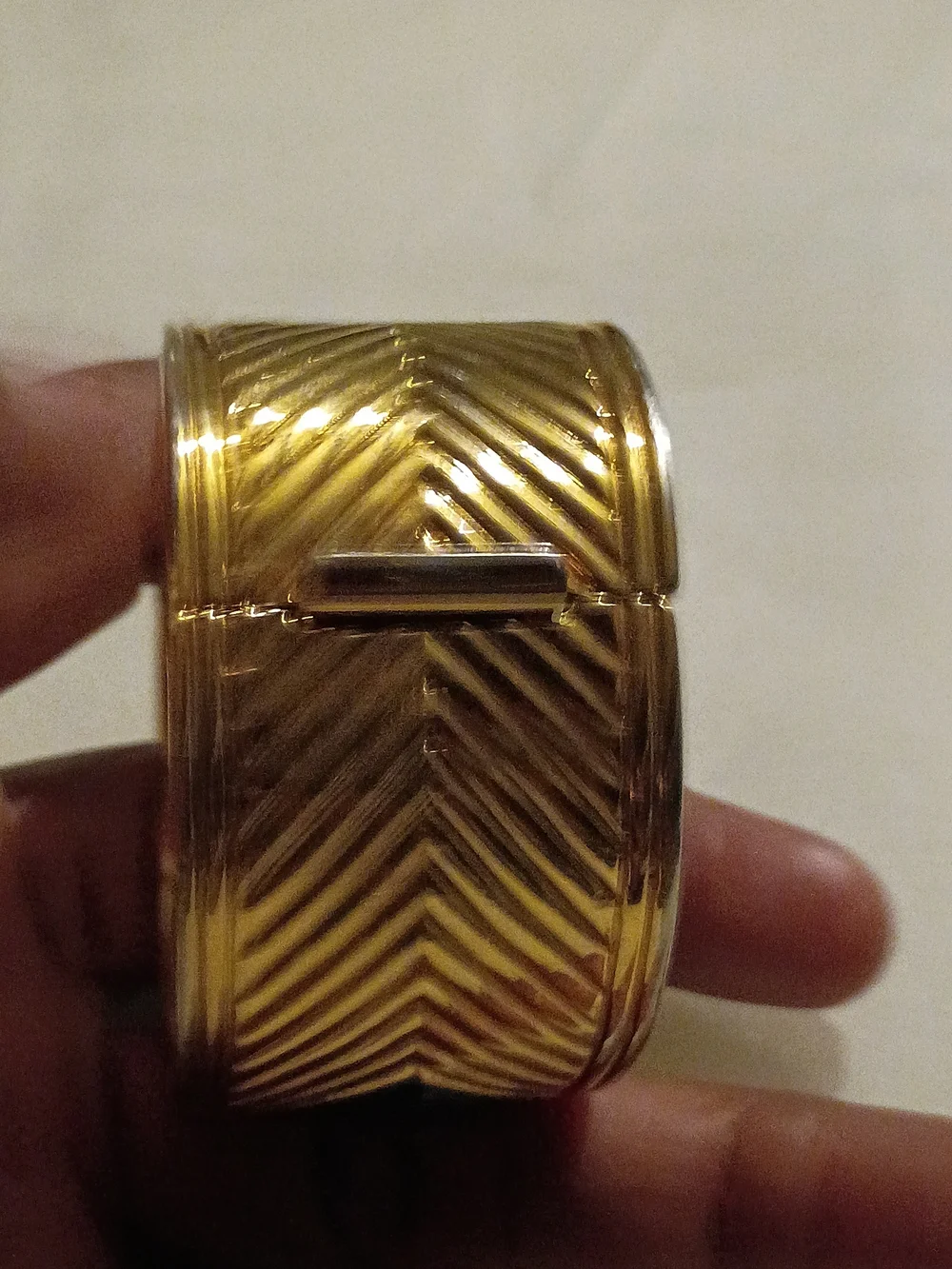 Gold-Tone Geometric Hinge Bangle Bracelet - Women Jewelry